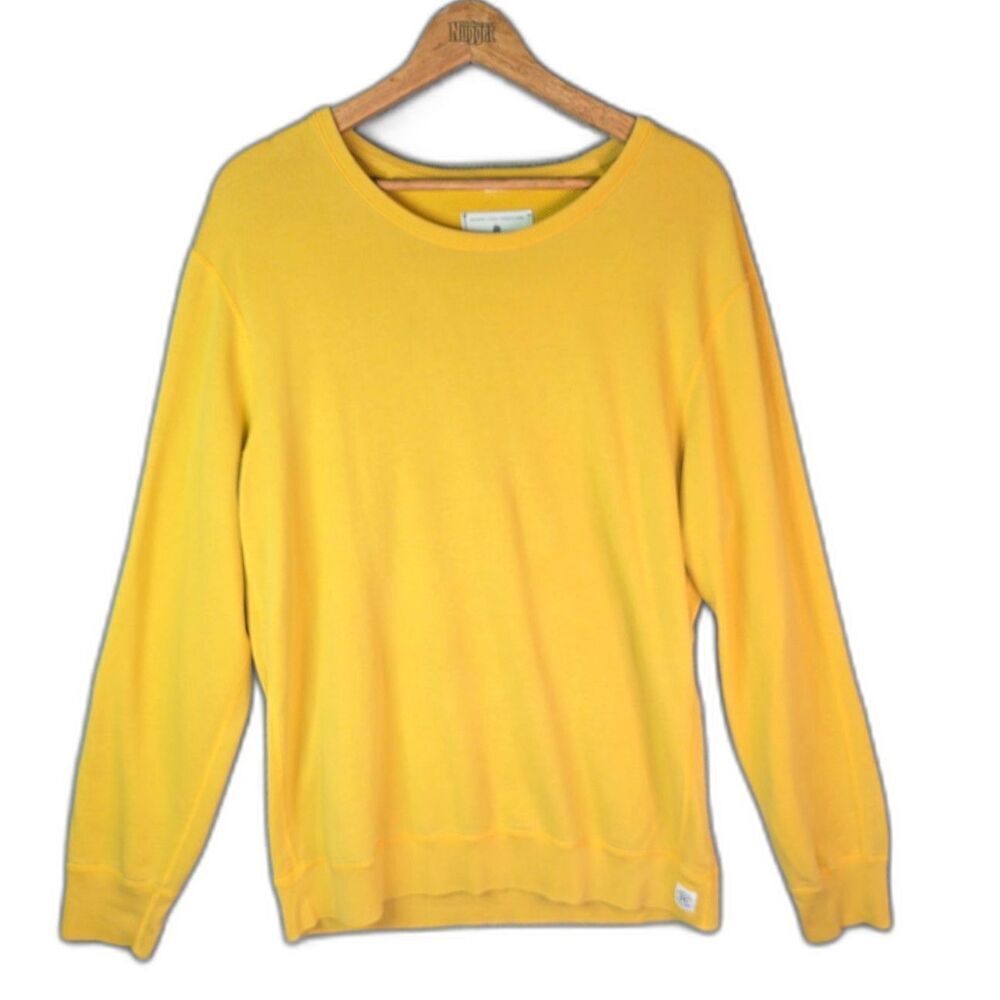Reigning Champ Pima Cotton Long Sleeve T Shirt Gold XL Made in Canada